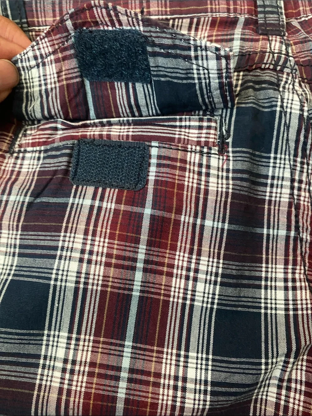 Gymboree Boys Plaid Shorts in Burgundy and Black